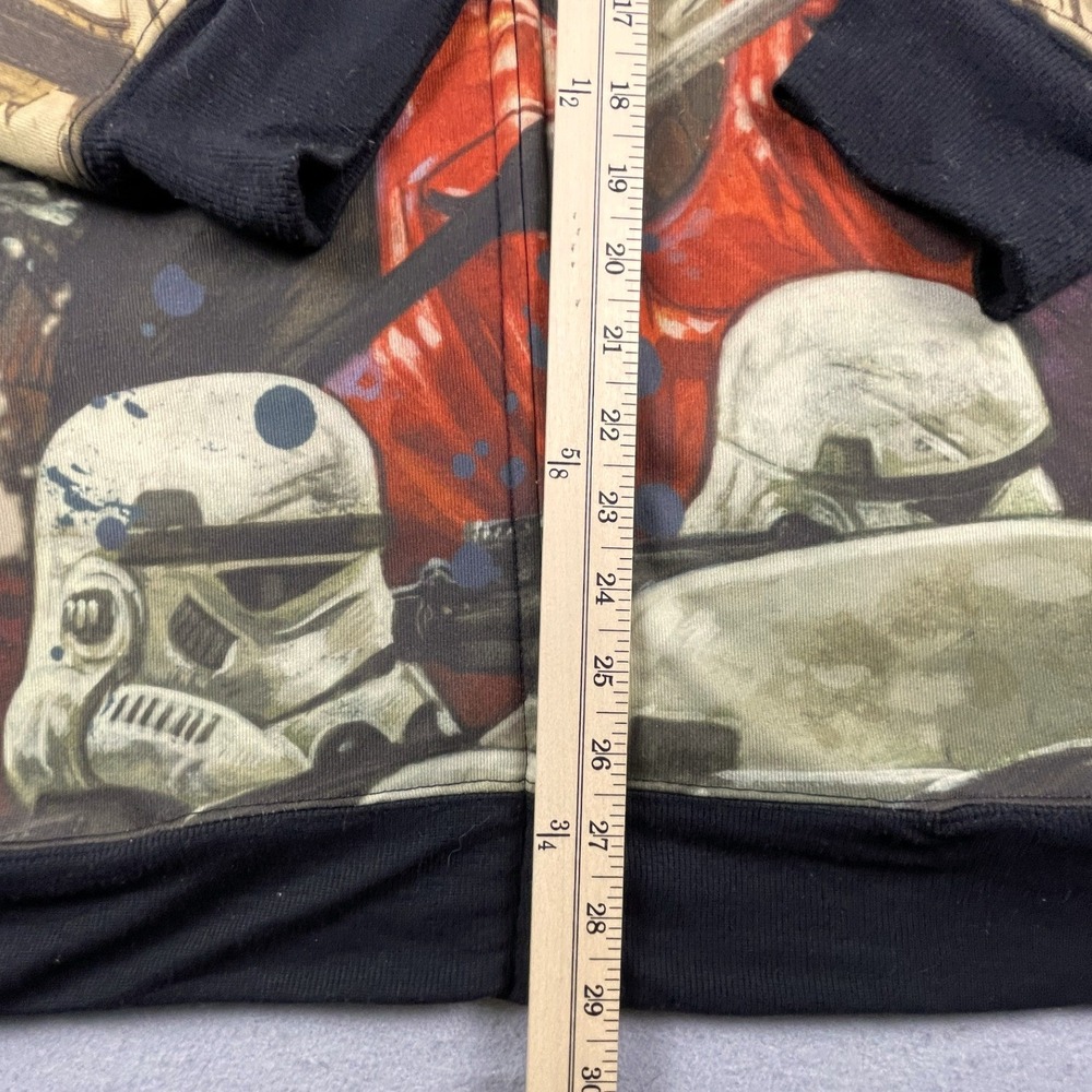 Star Wars Hoodie Mens XL Multicolor Darth Vader Stormtrooper All Over Print Zip - Picture 7 of 9